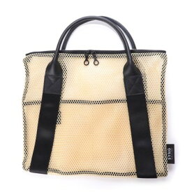 シング SYNG SQUARE TOTE (NYLON MESH) M （ベージュ）