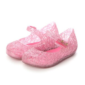�����b�T melissa MINI MELISSA CAMPANA ZIG ZAG VI BB �iPINK/GLITTER SILVER�j