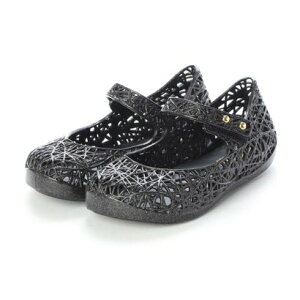 �����b�T melissa MINI MELISSA CAMPANA ZIG ZAG VI BB �iBLACK/SILVER GLITTER�j