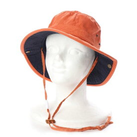 スカラ SCALA レディースUVカット帽子C868 RABBIT （オレンジ×ネイビー）