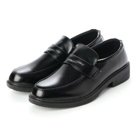 ウィルソン シューズ Wilson shoes ビジネスシューズ メンズ 軽量幅広 コインローファー 紳士靴 （BLACK）