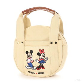 ディズニー Disney 刺繍サークルキャンバスバッグ （ベージュ）