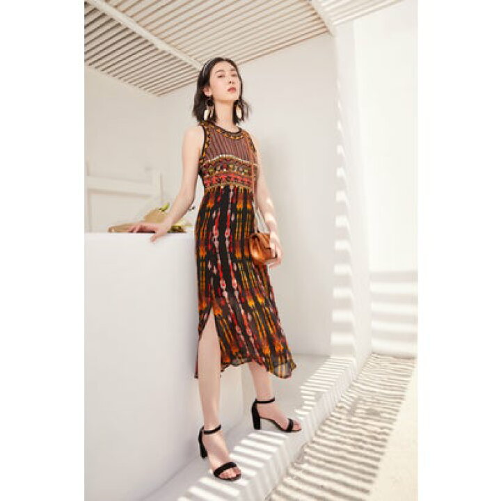 楽天市場】デシグアル Desigual ワンピースノースリーブ SIDNEY 