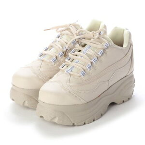 アタガール attagirl 6cm ヒール 厚底 レースアップ スニーカー (ベージュスムース)