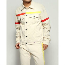 ゲス GUESS Dillon Color Tape Denim Jacket （BEIGE POP）