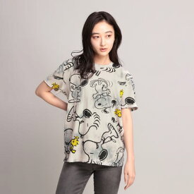 デシグアル Desigual Tシャツ半袖 SNOOPY （グレー/ブラック）