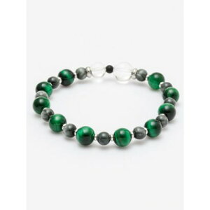 【岩座】心利 グリーンタイガーアイブレスレット 8mm玉天然石 グリーン