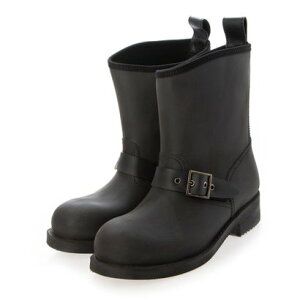 パドル Puddle エンジニア ショートレインブーツ (BLACK BRUSHED)