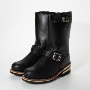 ゴッドアンドブレス God&Bless エンジニア本革+合皮コンビロングブーツ スチールトゥ入り (BLACK)