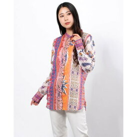 デシグアル Desigual シャツ長袖 BOHO （ピンク/レッド）