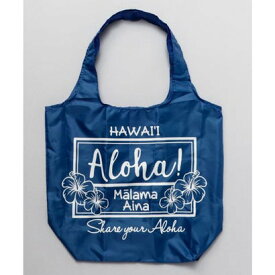 【Kahiko】Aloha レインボーエコバッグ ネイビー