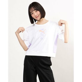 プーマ PUMA レディース 半袖機能Tシャツ MODERN SPORTS スウェット Tシャツ 588727 （ホワイト）