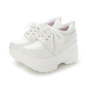 アタガール attagirl 9cm 厚底 ウェッジヒール スニーカー (ホワイトスムース)