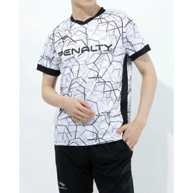 ペナルティ PENALTY メンズ サッカー/フットサル 半袖シャツ ヘキサグラデプラトップ PU1002 （ホワイト）