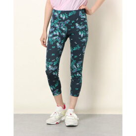 エスエヌスーパーナチュラル sn super.natural レディース フィットネス カプリパンツ W JP BACKCROSS TIGHTS PRINTED SNWJ00025 （ネイビー）