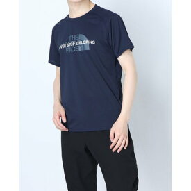 ザ ノース フェイス THE NORTH FACE メンズ 陸上/ランニング 半袖Tシャツ S/S Ampere Crew(ショートスリーブアンペアクルー) NT12083 （ネイビー）