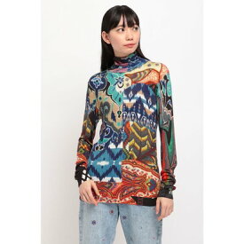 デシグアル Desigual Mr. Christian Lacroix（ムッシュ・クリスチャン・ラクロワ）デザインのボーホープリントレディースセーター （グレー/ブラック）