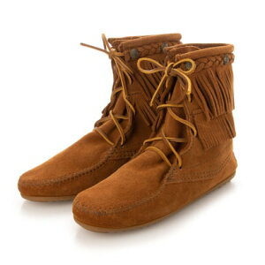 ~lgJ MINNETONKA DOUBLE FRINGE BOOT iBROWNj