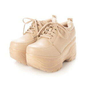 アタガール attagirl 厚底 ウェッジヒール スニーカー (ベージュスムース)