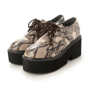 アタガール attagirl 8cm ハイヒール 厚底 レースアップ シューズ (パイソン)