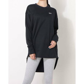 アンダーアーマー UNDER ARMOUR レディース ニットジャケット UA ARMOUR FLEECE Oversized Crew 1369407 （ブラック）