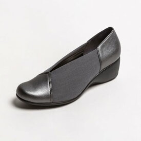 シュナシュナ Shuna Shuna 外反母趾 パンプス 痛くない 伸びる 日本製 靴 レディースシューズ 婦人靴 （スチール）
