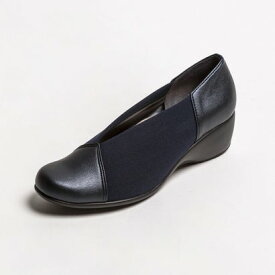 シュナシュナ Shuna Shuna 外反母趾 パンプス 痛くない 伸びる 日本製 靴 レディースシューズ 婦人靴 （ネイビー）
