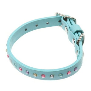 バーディ BIRDIE パールビーズカラー 18 小型犬・猫用革首輪【返品不可商品】 (ブルー)