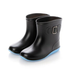ケンケンパ KenKenPa KP-037 ショート丈レインブーツ 長靴 （ブラック×ブルー）