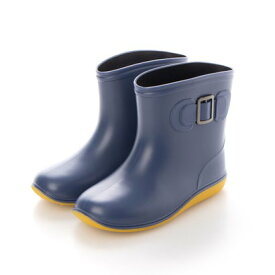 ケンケンパ KenKenPa KP-037 ショート丈レインブーツ 長靴 （ネイビー×イエロー）