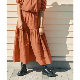 ティティベイト titivate デザインタックボリュームスカート （オレンジ）