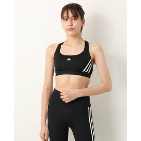 アディダス adidas レディース フィットネス スポーツブラ パワーリアクト トレーニング ミディアムサポート スリーストライプス ブラ HC7889 （ブラック）