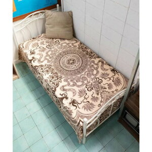 【チャイハネ】トライバルベッドカバー セミダブルサイズ ダークブラウン