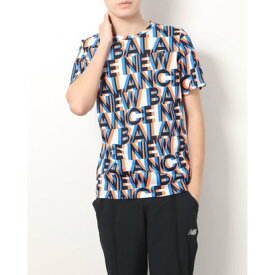 ニューバランス New Balance メンズ 半袖機能Tシャツ プリントショートスリーブTシャツ_ MT21072 （オレンジ）