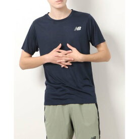 ニューバランス New Balance メンズ 半袖機能Tシャツ ショートスリーブ Tシャツ_ AMT01012 （ネイビー）