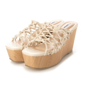 アタガール attagirl 9.5cm厚底ウェッジヒールミュールサンダル (アイボリースムース)