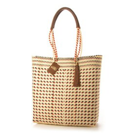 ウーヴン WOVEN メルカドバッグ かごバッグ bk-bag-tall （BEIGE BLACK RED）