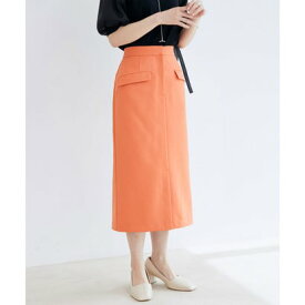 ビス VIS 【EASY CARE】フロントスリットタイトスカート （オレンジ（70））