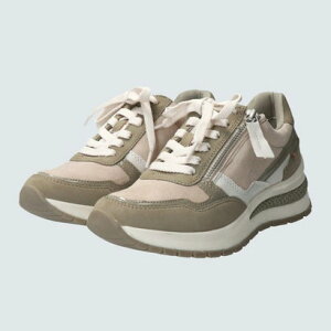 タマリス Tamaris サイドジップマルチカラースニーカー (カーキコンビ)