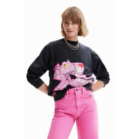 デシグアル Desigual Pink Panther スウェットシャツ （グレー/ブラック）
