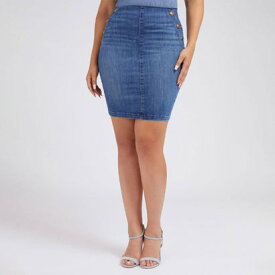 ゲス GUESS Exposed Buttons Denim Skirt （PUMD）