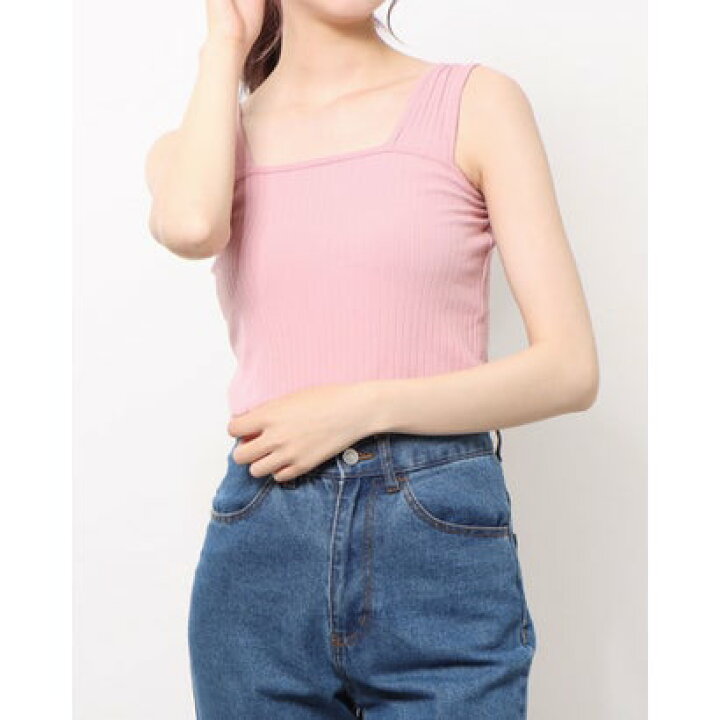 楽天市場】スタイルブロック STYLEBLOCK スクエアネックリブタンク  