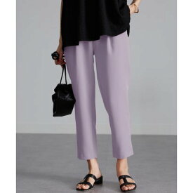ラナン RANAN クロップド・美脚シルエットタックパンツ （ライラック）
