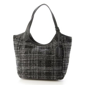 アルマトヌッティ ALMA TONUTTI レザーハンドルチェック柄生地トートバッグ （ブラックコンビ）