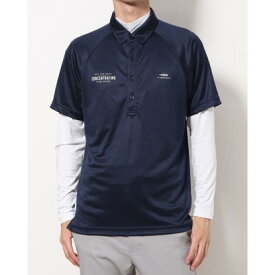 ティゴラ TIGORA メンズ ゴルフ セットシャツ 背面ロゴデザインセットシャツ TR-1L1502P2P （ネイビー）