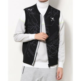 オークリー OAKLEY メンズ ゴルフ ベスト SKULL VECTOR SWEATER VEST FOA404231 （ブラック）