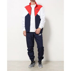 プーマ PUMA メンズ ウインド上下セット ウーブン トラックスーツ_ 672503 (ネイビー)