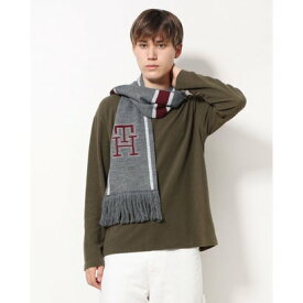 トミー ヒルフィガー TOMMY HILFIGER プレッピーフットボールマフラー （グレー）