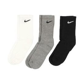 ナイキ NIKE レディース ソックス 靴下 3P エブリデイ クッションド トレーニング クルー ソックス SX7664 (マルチカラー)