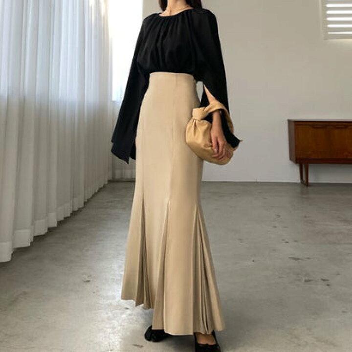 楽天市場】ルエレ Louere ハイウエストプリーツマーメイドスカート  